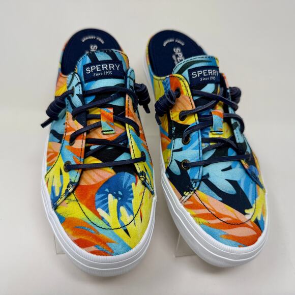 Sperry Top Sider Mule Canvas Slip On Cute Floral Womens 9M K.8.7 - Picture 4 of 13